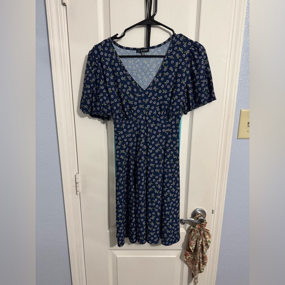 Floral Blue Dress